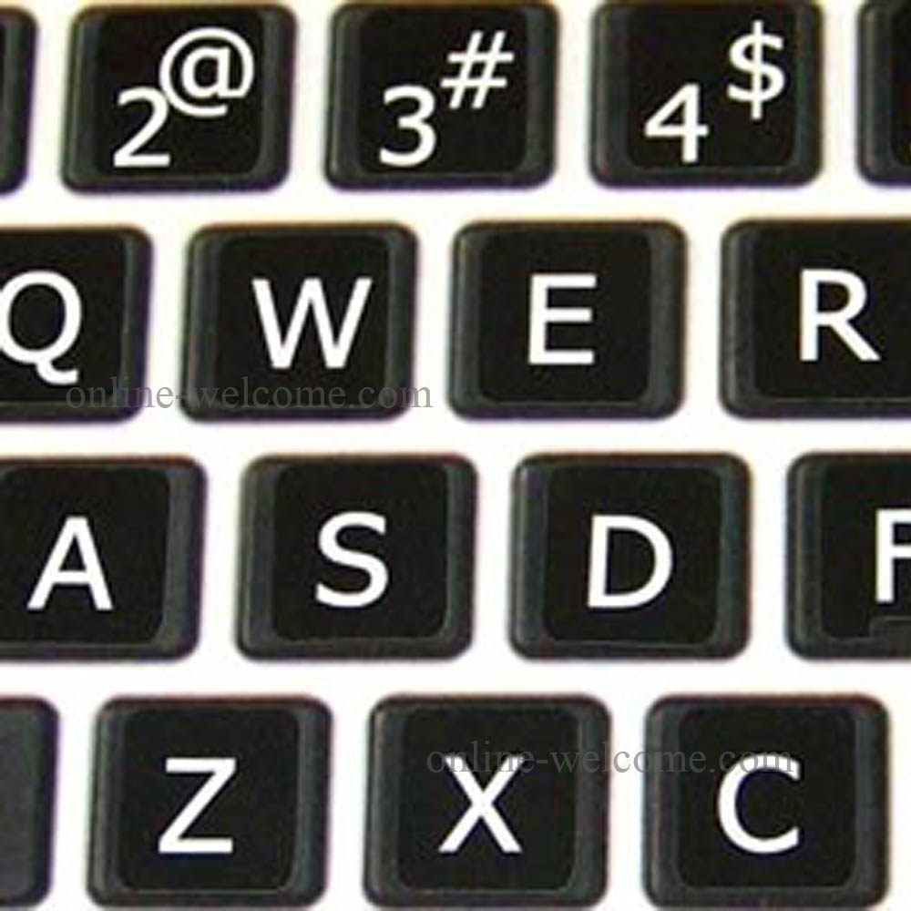 english large letters for mac keyboard sticker black