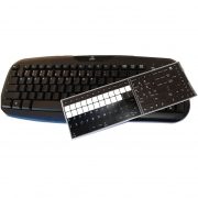 Replacement key english us keyboard stickers black