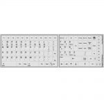 Replacement English us keyboard stickers grey