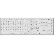 Replacement English us keyboard stickers grey