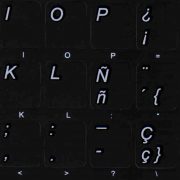 Spanish traditional keyboard labels black buy now