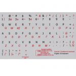 Spanish traditional - English keyboard labels grey buy now
