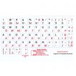 Spanish traditional - English keyboard labels white buy here