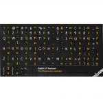 Thai-English keyboard sticker black