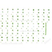 Thai letters for keyboard green