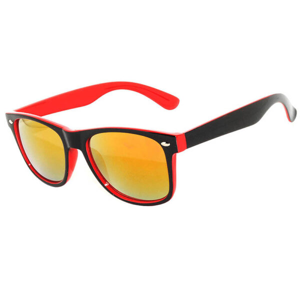 1 pair of Sunglasses 2 Tone Colored Mirror Lens Red