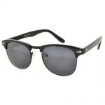 Half Frame Sunglasses Black Frame Black Smoke Lens One Dozen