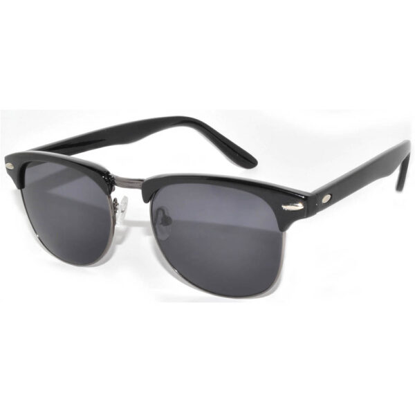 Half Frame Sunglasses Black Gun Frame Smoke Lens One Dozen