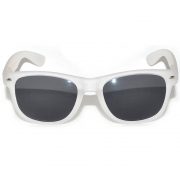 1 pair of Glow in the Dark Sunglasses Smoke Lens White