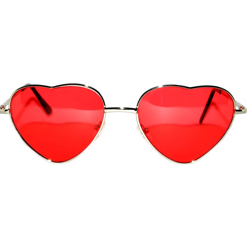 Owl ® Eyewear Sunglasses Heart Womens Metal Silver Frame Red Lens One Pair Online 3872