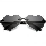Women Heart sunglasses black frame smoke lens