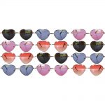 Sunglasses Heart Women's Metal Silver/Gold Frame Mix Lens