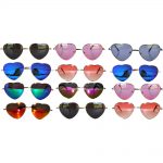 Sunglasses Heart Women's Metal Silver/Gold Frame Mixed Lens