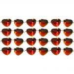 Sunglasses Heart Women's Metal Gold Frame Red Mirror Lens