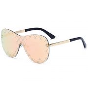 Women Metal Sunglasses Fashion Gold Frame Fire Mirror Lens