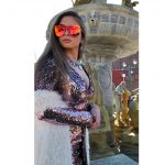 OWL ® Eyewear Sunglasses 86012 C4 Women's Metal Fashion Gold Frame Fire Mirror Lens One Pair