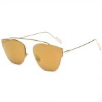 Sunglasses Womens Metal Fashion Gold Frame Fire Lens