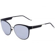 Sunglasses Womens Metal Fashion Silver Frame Silver Mirror Lens