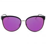 Sunglasses Womens Metal Fashion Gold Frame Purple Mirror Lens