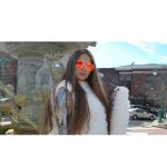 OWL ® Eyewear Sunglasses 86046 C5 Women's Metal Round Fashion Gold Frame Purple Mirror Lens One Pair
