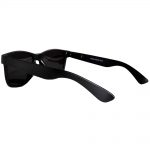 Sunglasses Flat Black Frame Fire Mirror Lens