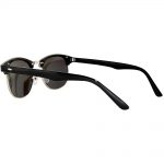 Half Frame Sunglasses Black/Silver Frame Blue Mirror Lens