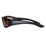 Motorcycle Padded Black Frame Glasses Amber Lens One Dozen