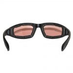 Motorcycle Padded Black Frame Glasses Amber Lens One Dozen