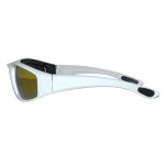 1 pair of White Motorcycle Padded Glasses Red