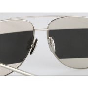 Sunglasses 86004 C6 Women's Metal Aviator Silver Frame Silver Mirror Lens One Pair