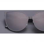 Sunglasses 86007 C5 Women's Metal Cat Gold Frame Pink Mirror Lens One Pair