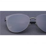 Sunglasses 86019 C2 Women's Metal Fashion Silver Frame Silver Mirror Lens One Pair