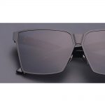 Sunglasses 86029 C1 Women's Metal Fashion Black/Silver Frame Silver Mirror Lens One Pair
