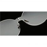 Sunglasses 86036 C2 Women's Metal Fashion Black/Silver Frame Silver Mirror Lens One Pair
