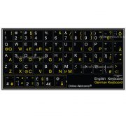 German English keyboard sticker