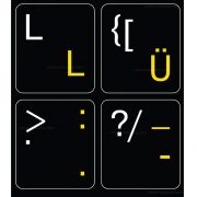 German English keyboard sticker