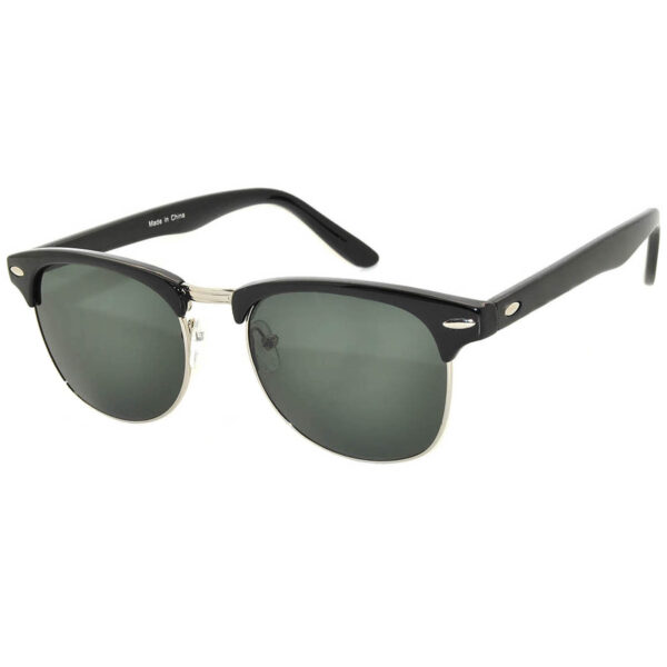 half frame sunglasses wholesale black green lens