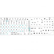 russian-english keyboard sticker white for mac