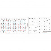 Arabic-Russian-English keyboard sticker white