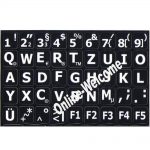 German Large Bold Letters keyboard sticker black