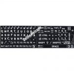 German Large lettering keyboard sticker black