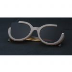 OWL ® 001 C1 Round Eyewear Sunglasses Women's Men's Plastic Round Circle Black Frame Black Lens One Pair