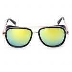 OWL ® 002 C7 Aviator Eyewear Sunglasses Women's Men's Metal Gold Frame Gold Lens One Pair