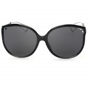 OWL ® 004 C1 Cat Rectangle Eyewear Sunglasses Women's Men's Plastic Black Frame Black Lens One Pair