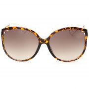 OWL ® 004 C2 Cat Rectangle Eyewear Sunglasses Women's Men's Metal Leopard Frame Brown Lens One Pair