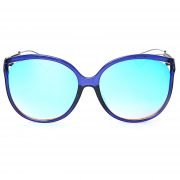 OWL ® 004 C5 Cat Rectangle Eyewear Sunglasses Women's Men's Metal Blue Frame Blue Lens One Pair