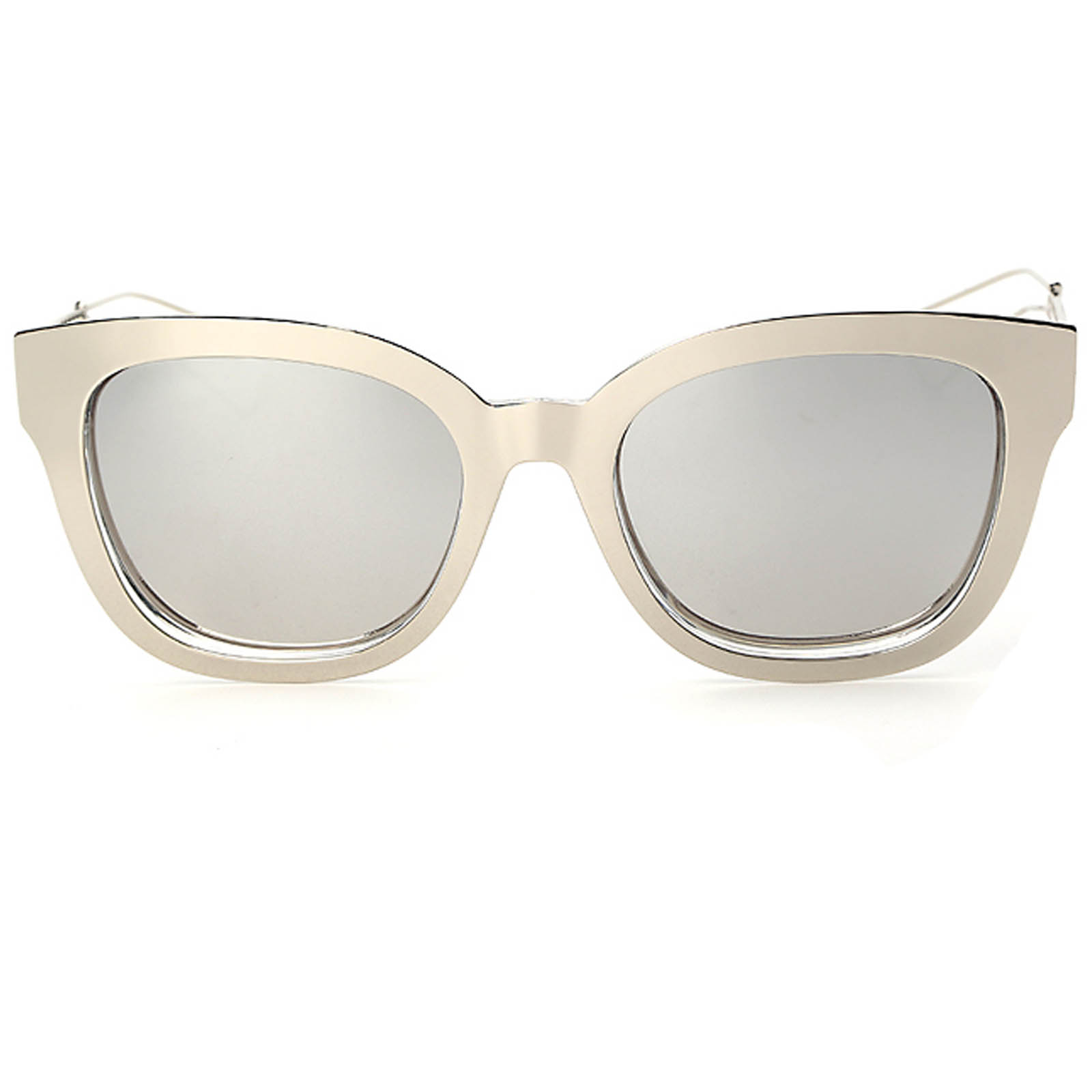 OWL ® 005 C6 Sunglasses Women’s Men’s Metal Silver Frame Silver Lens ...
