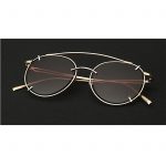 OWL ® 009 C1 Round Eyewear Sunglasses Women's Men's Metal Round Circle Black Frame Smoke Lens One Pair
