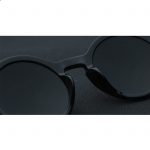OWL ® 010 C1 Round Eyewear Sunglasses Women's Men's Plastic Round Circle Black Frame BlackLens One Pair