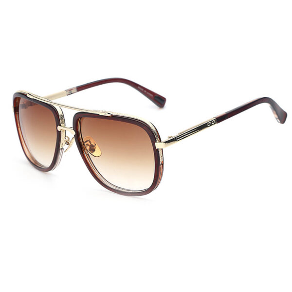 OWL ® 011 C3 Aviator Eyewear Sunglasses Women's Men's Metal Brown Frame Brown Lens One Pair